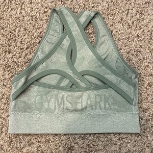 Gymshark Sage Green Strappy Sports Bra